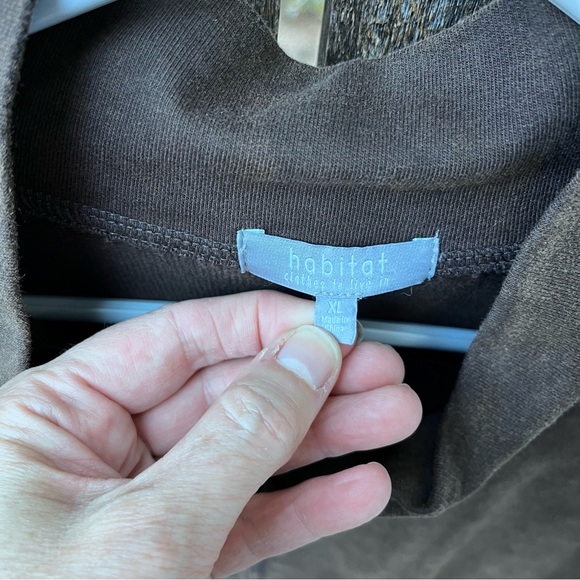 Habitat River Wash Chill Zip Jacket In Brown Sz XL - Picture 5 of 13